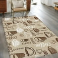 thumbnail image 2 of Hallway Runner Rug 2.7'x5', Coffee Long Non-slip Runner Rugs, Beige Farmhouse Retro Beans Latte Tea Cup Funny Outdoor Indoor Throw Floor Carpet Mat for Living Room/Bedroom/Kitchen/Office/Laundry, 2 of 9