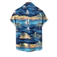 thumbnail image 6 of Cllios Men's Hawaiian Shirts Summer Tropical Print Beach Tops Regular Fit Cuban Collared Short Sleeve T-shirts Oversized Button Down Bowling Shirts S-5XL, 6 of 6