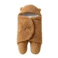 thumbnail image 1 of Sacos de dormir Cute Baby Swaddle Manta Recién nacido Swaddle Wrap Suave felpa Recibir Swaddle Wrap Saco de dormir para bebé con pies Saco de dormir para bebé para invierno, tamaño M para bebés de 0 a Meterk  Sacos de dormir, 1 of 7