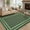 Green, variant on Assaile Traditional Farmhouse Border Braided Pattern Area Rug Non-Slip Washable for Living Room，Bedroom，Entryway