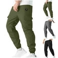 thumbnail image 5 of qucoqpe Casual Cargo Joggers Pants for Men Mens Stretch Drawstring Elastic Waist Tapered Sweatpants, 5 of 5