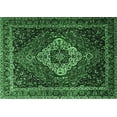 thumbnail image 1 of Ahgly Company Indoor Rectangle Medallion Emerald Green Traditional Area Rugs, 8' x 10', 1 of 4