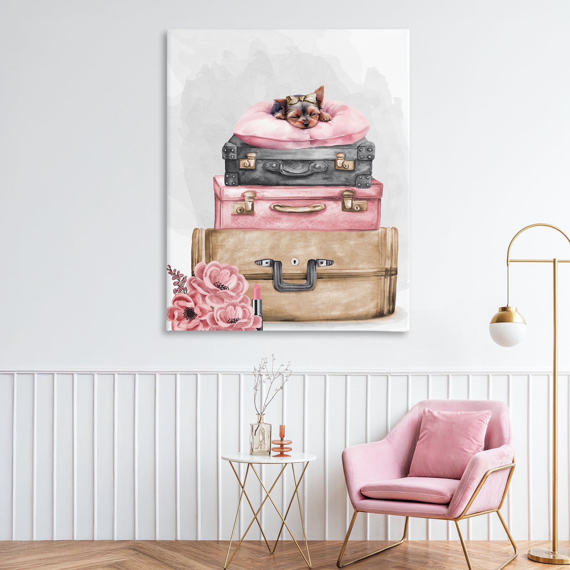Stupell Industries Sleepy Pup Travel Canvas Wall Art, design by Kim Allen