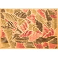 thumbnail image 1 of Ahgly Company Indoor Rectangle Abstract Orange Contemporary Area Rugs, 4' x 6', 1 of 1
