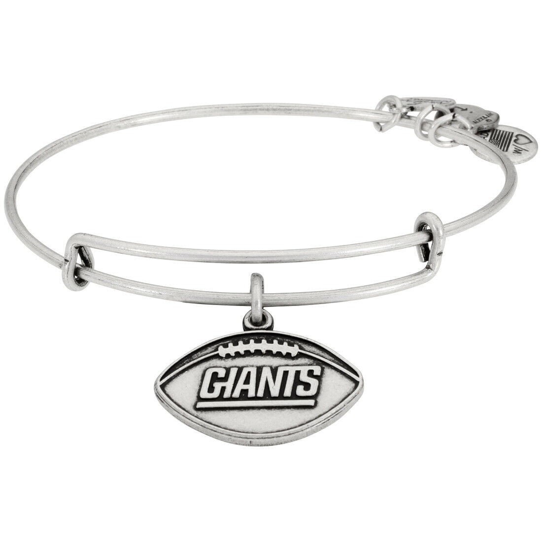 Alex And Ani New York Giants Football Silver One Size