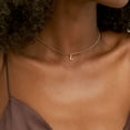 thumbnail image 3 of MyNameNecklace - Personalized Initial Name Choker Necklace for Woman - Custom Capital Hanging Letters - Made of 18k Rose Gold Plated Silver Custom Any Name with 16'' + 2" Chain, 3 of 5
