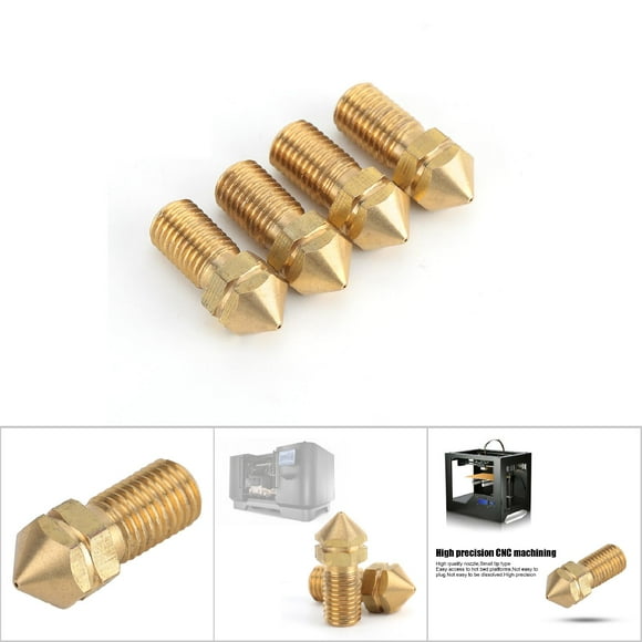 Cnc Machining 3D Printer Accessories Brass Nozzle, Extruder Nozzle, for 3.0mm Consumables