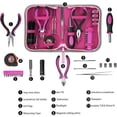 thumbnail image 2 of Kit de herramientas rosa de 23 piezas para mujer con cinta métrica, alicates de corte, enchufes, destornillador para bricolaje y reparación del hogar en la oficina, 2 of 5