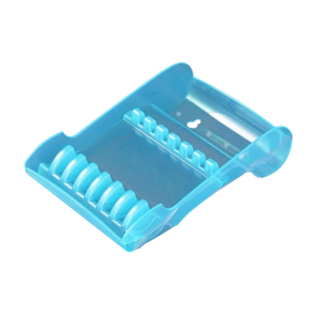 MERIGLARE Hair Salon Shear Holder Available for 6 Scissors Sturdy Scissors Storage Box Clear Blue