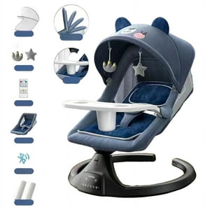 Mecedora eléctrica de lujo para cama de bebé, columpio reclinable, silla de  columpio automática para bebé, cinturón de seguridad de cinco puntos con  Control remoto
