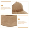 thumbnail image 4 of KAKOWELY Sombrero de paja de verano, ala grande, plegable, con lazo de paja, visera y protección solar., 4 of 5