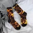 thumbnail image 5 of KLL Orange Lightning Print Cool Socks Men's Women's Crew Socks Funny Crazy Novelty Stockings, 5 of 6