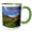Green/White, variant on 3drose, Dearborn River, Lewis and Clark Forest, Montana, Usa - Us27 Cha2748 - Chuck Haney, 11oz Two-tone Black Mug