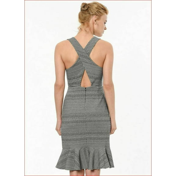 new BANANA REPUBLIC women dress 782578 white black navy 8 MSRP $138