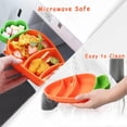 thumbnail image 6 of Suction Plates for Baby, Carrot Silicone Baby Plate Baby Plate with with Straw Cutter Fork,Suction, Food Grade Toddler Suction Plates, Anti-tip Silicone Baby Plates, 6 of 7