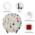 thumbnail image 5 of Lsque Pikmin Pattern Ceramic Decorative Plate Decorative Plates with Display Stand Personalized Porcelain Plate Ceramic Ornaments for Wall Hanging Decoration-8in, 5 of 6