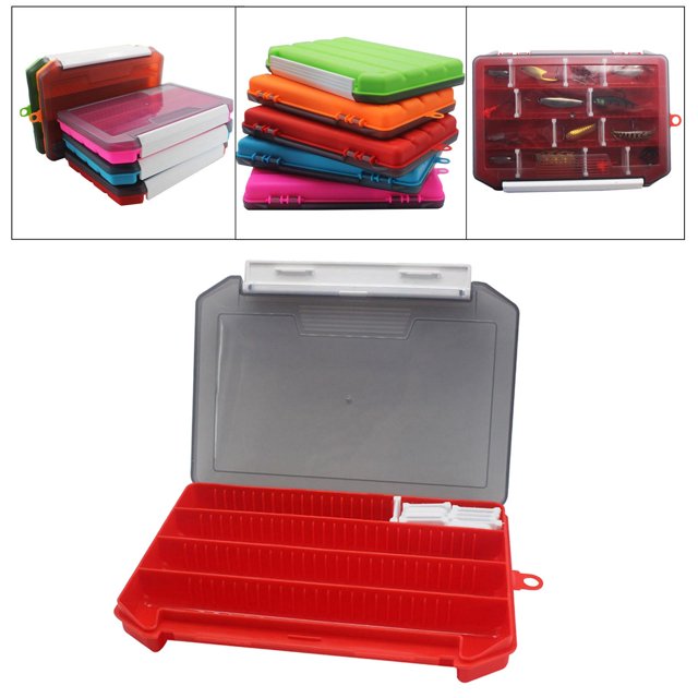Carpa Caja de aparejos de pesca Bandeja Organizador Estuche Señuelos de pesca rojo Sharpla Organizador de tackle