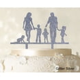 thumbnail image 1 of Personalized Family Cake Topper Custom Silhouette Wedding Cake Topper Cake Decorations Option Available 6-7 Inches Wide, 1 of 1