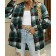thumbnail image 3 of Fantaslook Flannel Shirts for Women Casual Plaid Shacket Pocketed Jacket Button Down Long Sleeve Shirts Coats, 3 of 6