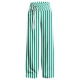thumbnail image 4 of Women's Striped Lounge Pants Elastic Waist Straight Leg Trousers with Pockets Lightweight Comfy Cotton Linen Vacation Beach Pants,Sizes S-2XL, 4 of 6