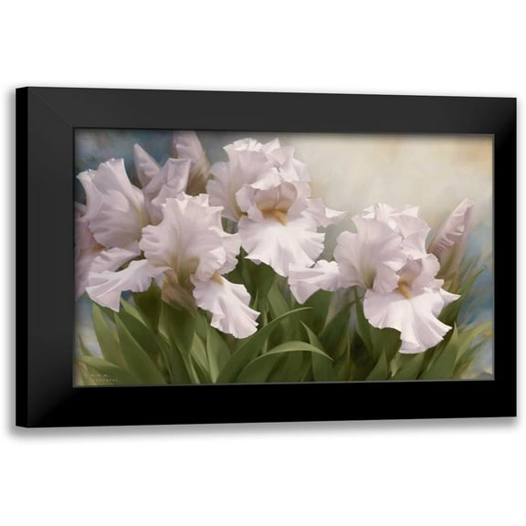 Levashov, Igor 14x11 Black Modern Framed Museum Art Print Titled - White Iris Elegance I