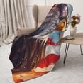 thumbnail image 3 of Disketp Bald Eagle Pilot Cozy Flannel Fleece Throw Blanket: Has a velvety texture for All Seasons - Perfect for Women, Men, & Kids"80"x60", 3 of 6