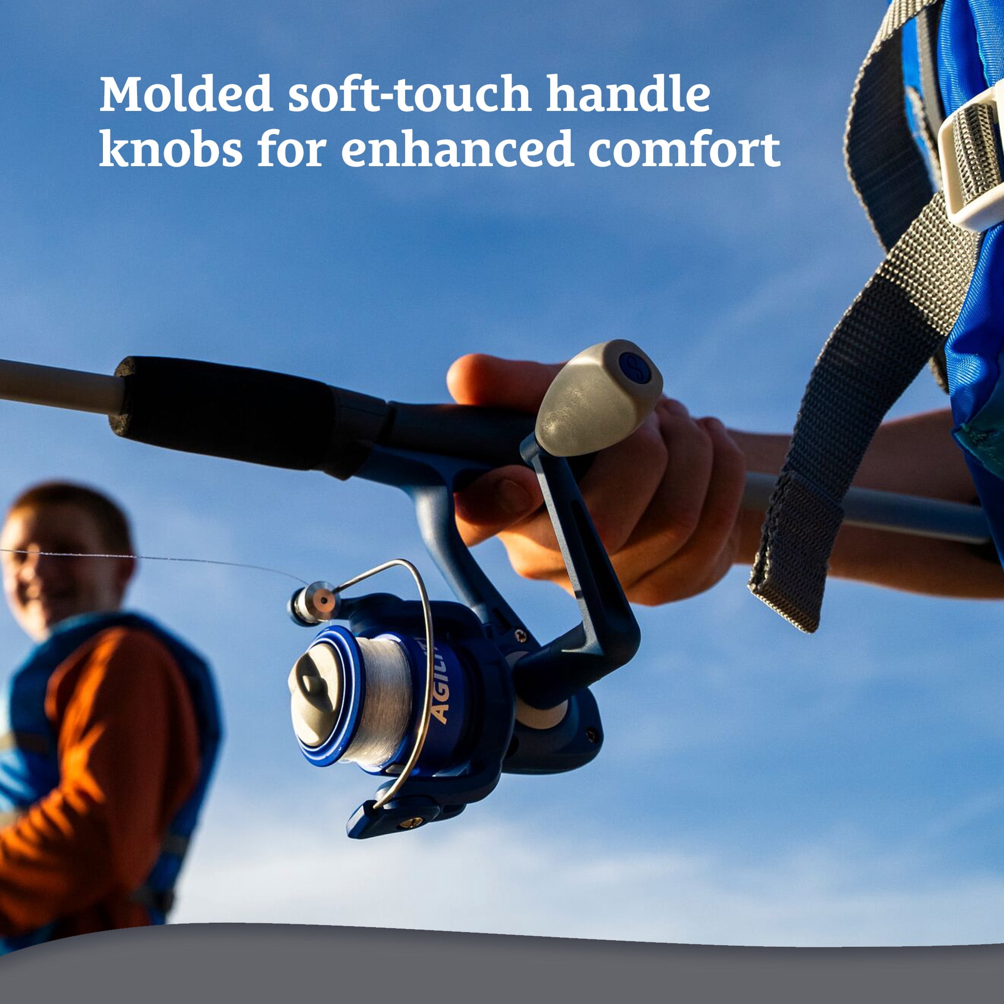 Shakespeare Agility Spinning Travel Combo 6'6" 3-Piece Fishing Rod and Reel Combo