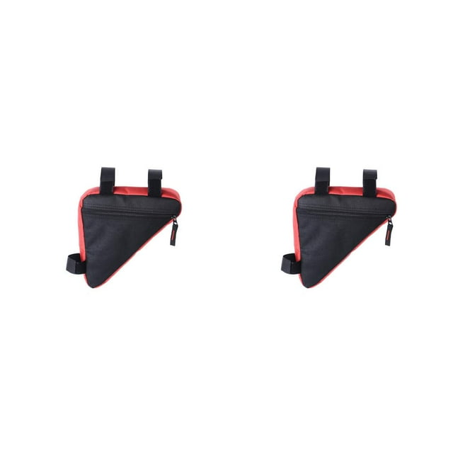 ZLight Bicycles Bag Front Tube Waterproof Large Capacity Cycling Bags Outdoor Mobile Phone Pocket Wallet Sundries Holder Red 2Set