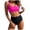 Hot Pink, variant on Women's Twist Front Modest Large Bust Swimsuit Padded High Waisted Ruched Bikini Set Two Piece Bathing Suit (White, L)