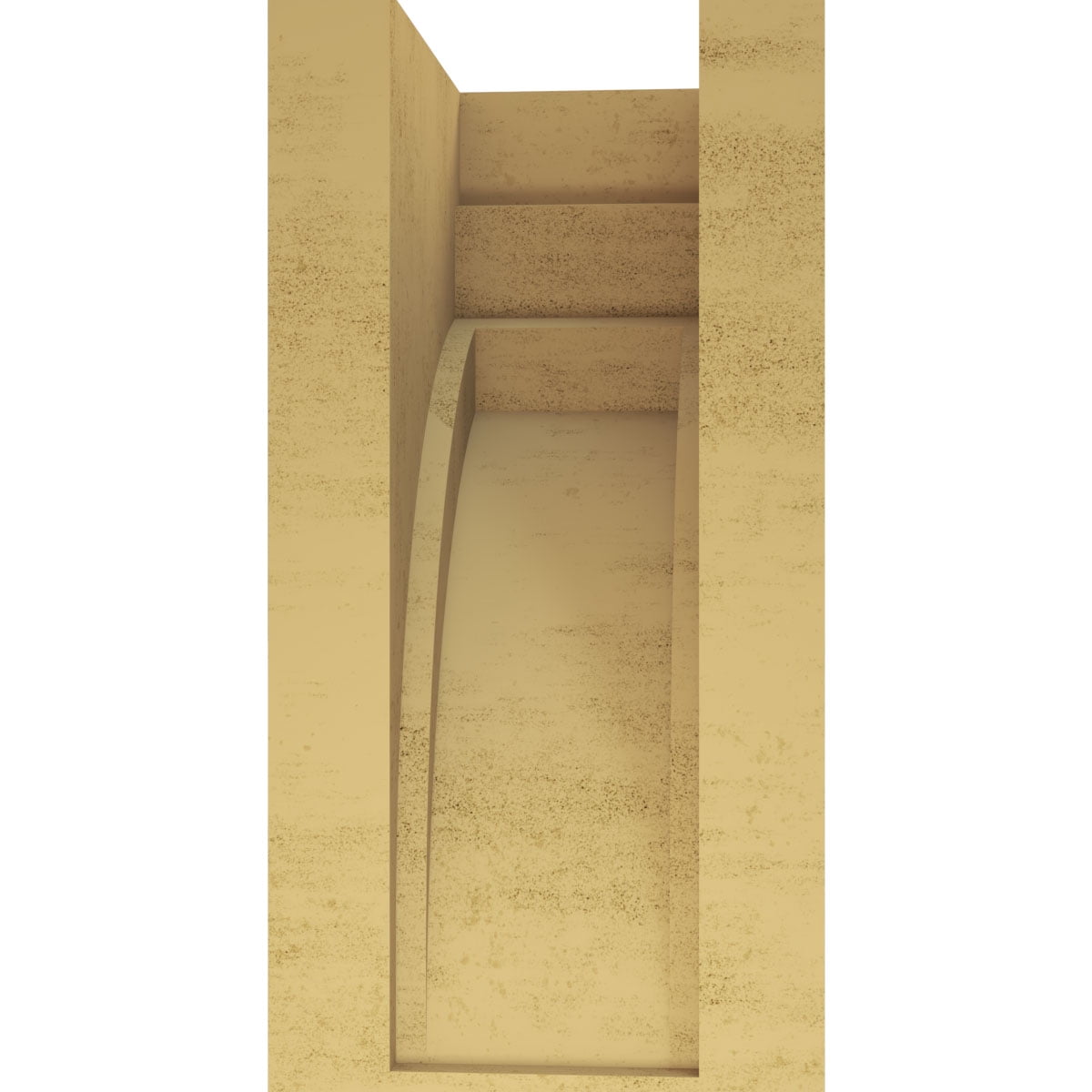 9"W x 9"D x 18"H Wide Rockford Rough Cedar Woodgrain TimberThane Corbel, Primed Tan