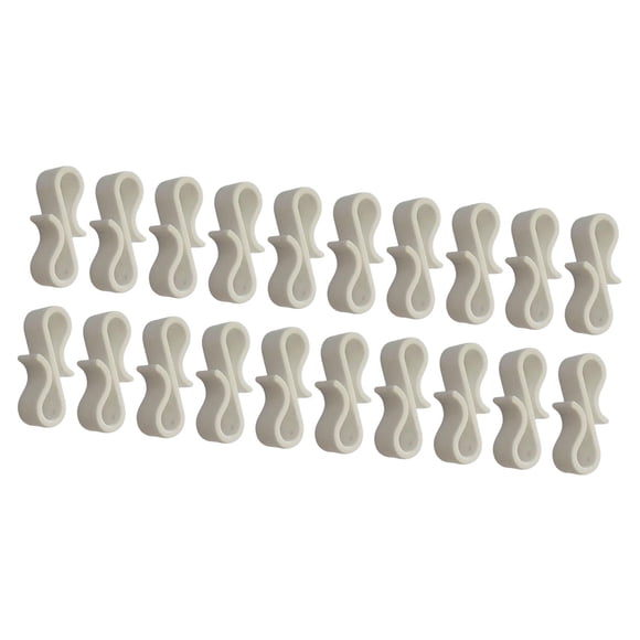 Luzkey Outdoor Light Strings Hooks Party Light Hangers Easy to Use Convenient Wear Resistant S Clips Hang Gutter Hooks for Office 20 Pieces