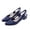 Blue, variant on Womens Pointed Toe Slingback Pumps Low Block Heel Sandals Cut Out Dress Shoes,Comfortable Elegant Slip On Footwear For Summer Office Work,Non Slip Soft Sole Silent Walking Professional Footwear