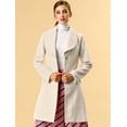 thumbnail image 3 of Abrigo De Invierno Midi Con Cinturón Y Un Solo Pecho Para Mujer Beige S, 3 of 6