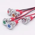 thumbnail image 4 of 20 Piezas 6mm Metal LED Luz Indicadora de Advertencia Lámpara de Señal Piloto Luces de Visualización A Bordo con Cable 3V Naranja, 4 of 5