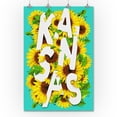 thumbnail image 2 of Kansas, State flowers, Sunflower Typography (36x54 Giclee Gallery Art Print, Vivid Textured Wall Decor), 2 of 3