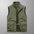 thumbnail image 2 of Birdeem Mens Quick-Drying Work Clothes Jacket Solid Color Stand-Up Collar Zipper Waistcoat, 2 of 12