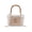 Khaki, variant on Fashion Jelly Handbags for Women Shoulder Crossbody Bag Tote Bag with Bamboo Handle Transparent Beach Purse.