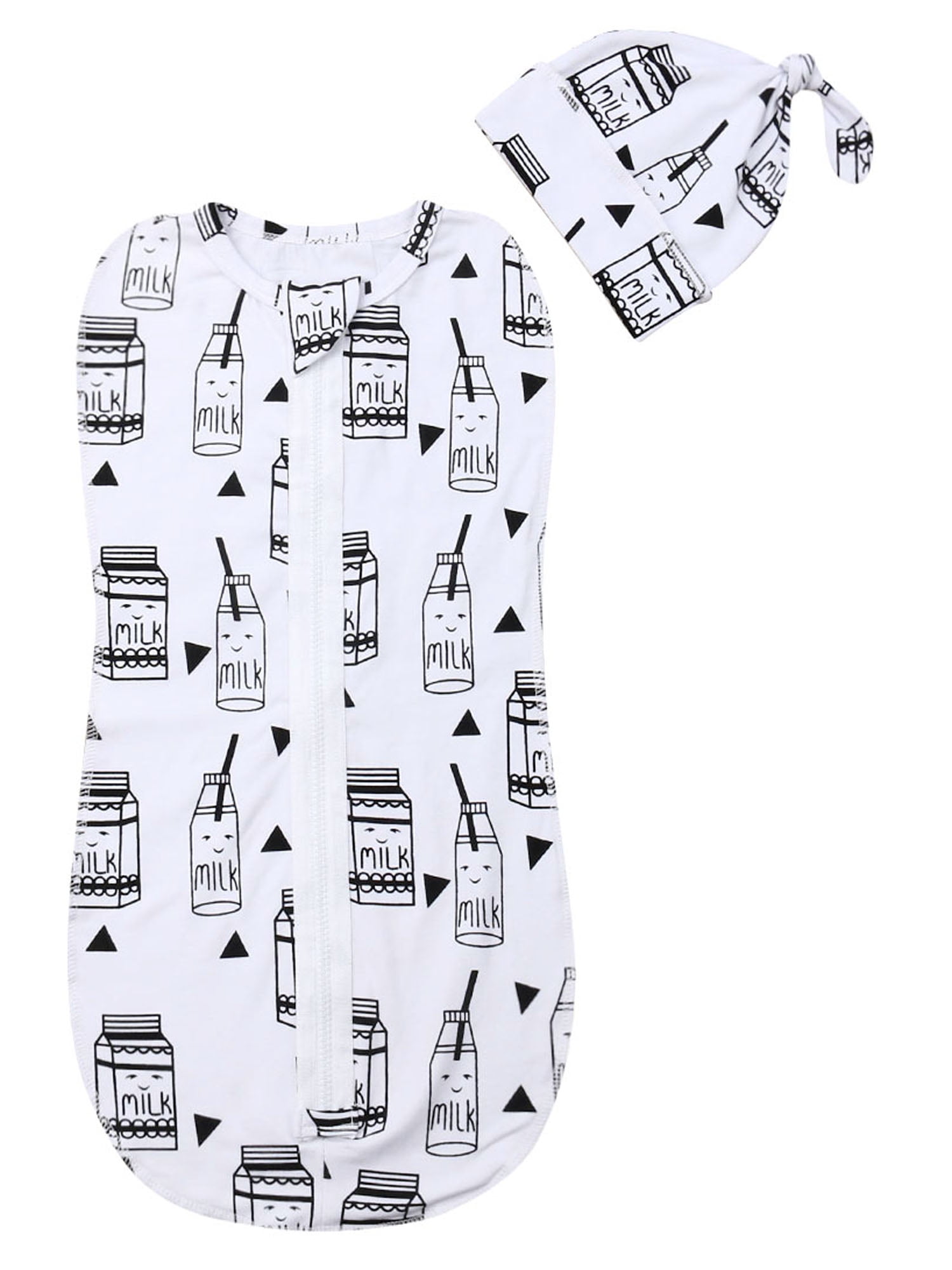 Dewadbow Newborn Baby Zipper Swaddle Blanket Wrap Sleeping Bag