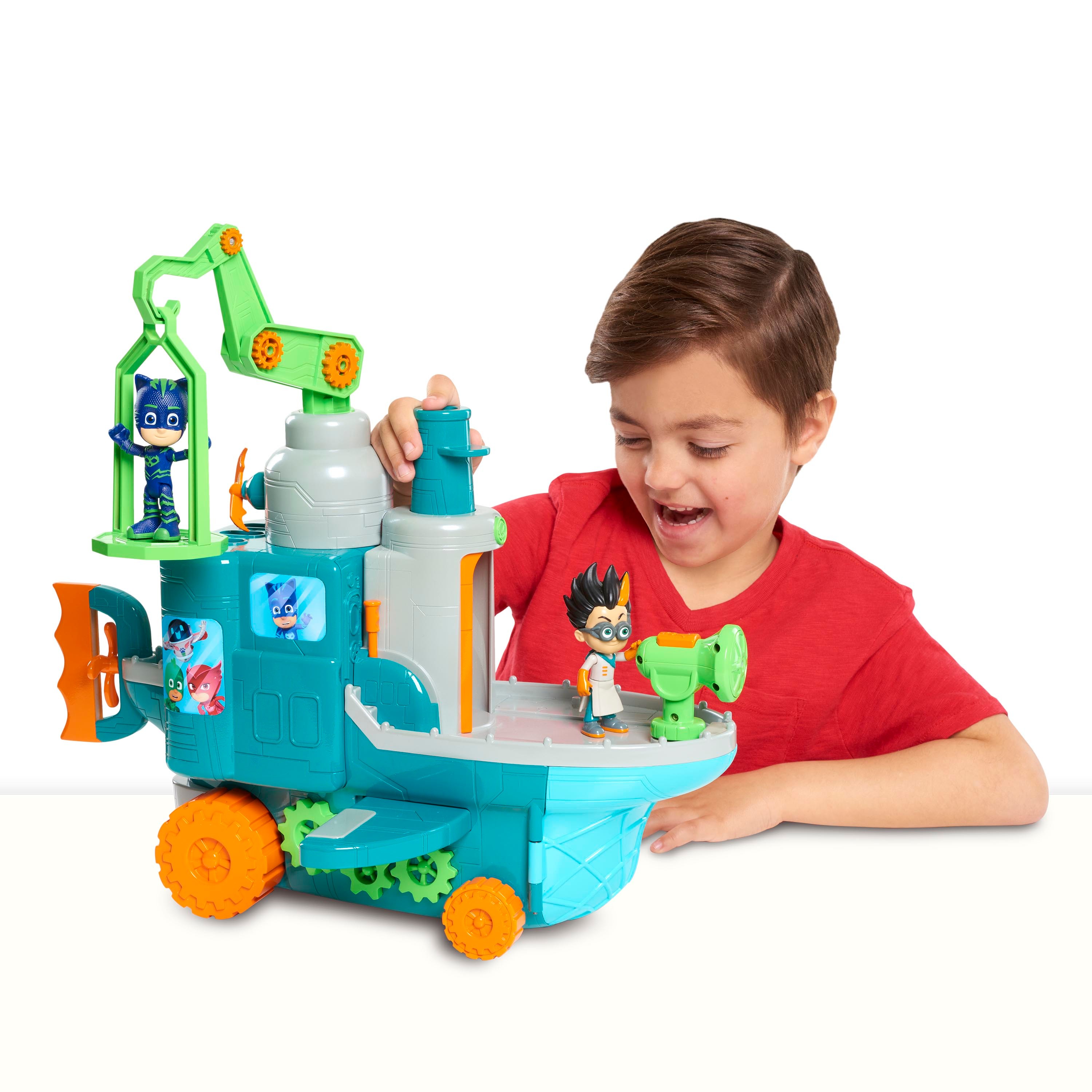 PJ Masks Romeo's Flying Factory Playset with Lights, Sounds, and Secret Compartment,  Kids Toys for Ages 3 Up, Gifts and Presents - image 3 of 7