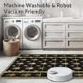 thumbnail image 5 of ODIKA 2'x3' Machine Washable Non-Slip Area Rug, Modern Abstract Shell Patterning High Traffic Rug, Black, 12690, 5 of 7
