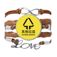 thumbnail image 1 of Other Waste Classify Sign Stamp Bracelet Chain Rope Ornament Wristband, 1 of 3