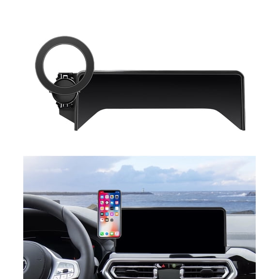 MaserWeller Car Phone Holder for 2022-2024 BMW X3 Accessories / 2022-2025 BMW X4 Accessories 12.3-inch Screen Fixed Clip, 360° Rotation Phone Mount Compatible with MagSafe, Cell Phone Holder