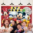 thumbnail image 5 of Mickey Cartoon Theme Birthday Flag Background Banner Children's Party Decoration supplies Photography Photo Prop ,70.8x43.3inch., 5 of 5