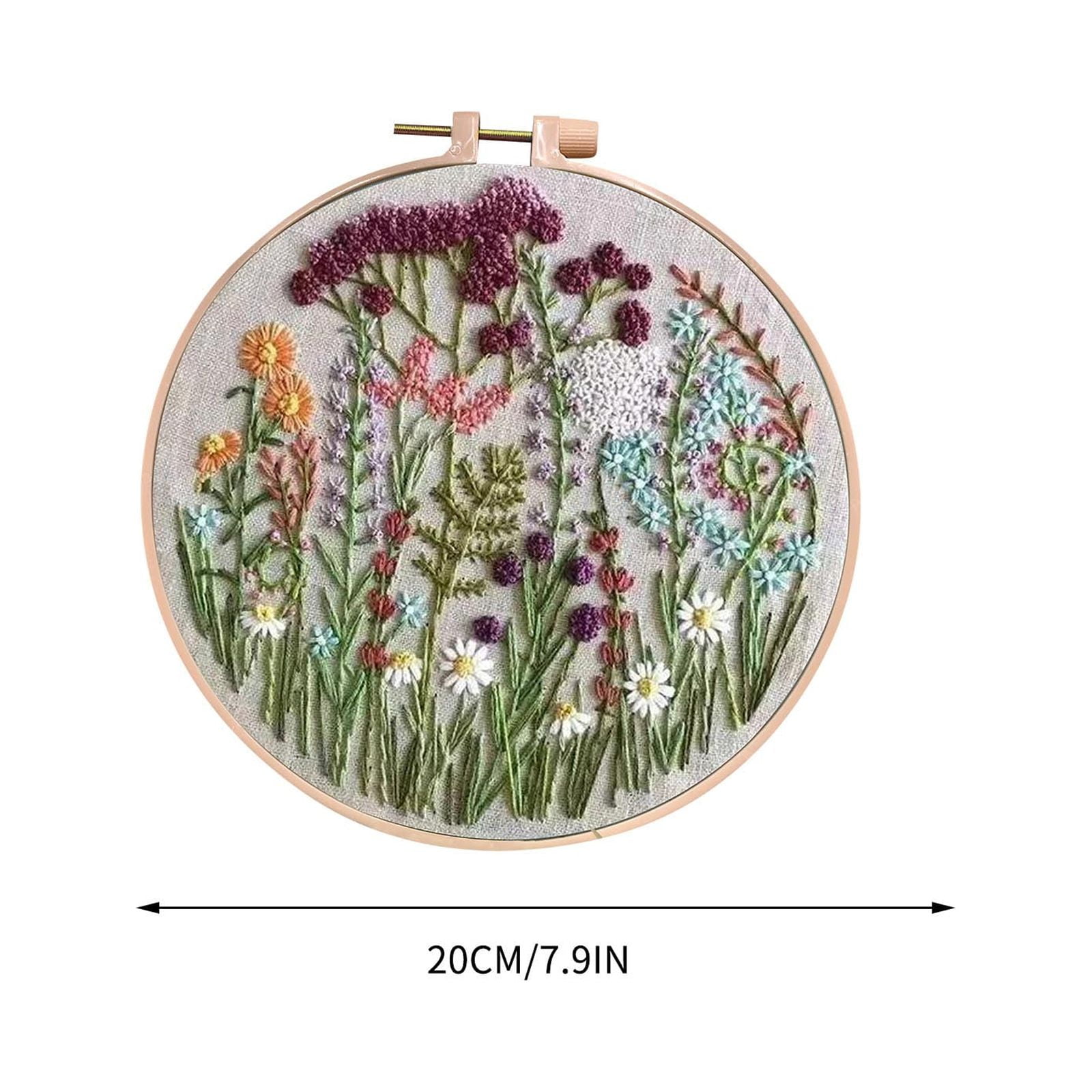 EGNMCR Beginner's Embroidery Flower Kit,Beginner Hand Embroidery 0