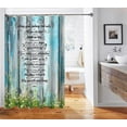 thumbnail image 4 of Positive Inspirational Quotes Shower Curtain, Country Floral White Daisy Blue Vintage Wooden Board Rustic Farmhouse Bathroom Decor, Waterproof Fabric Shower Curtain, 72 X 72 Inch, Angel Wings, 4 of 5