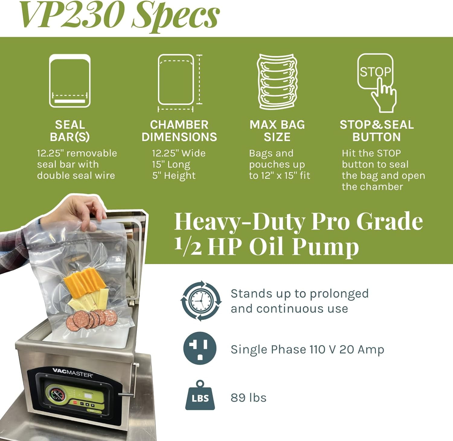 Vacmaster VP230 Chamber Vacuum Sealer