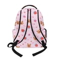thumbnail image 2 of Xoenoiee Capybara Bow Strawberry Heart Print Backpack Daypack for Girls, Large Capacity 17 Inch School Bag Lightweight Portable Knapsack Shoulder Bookbag Rucksack Satchel for Student, 2 of 7