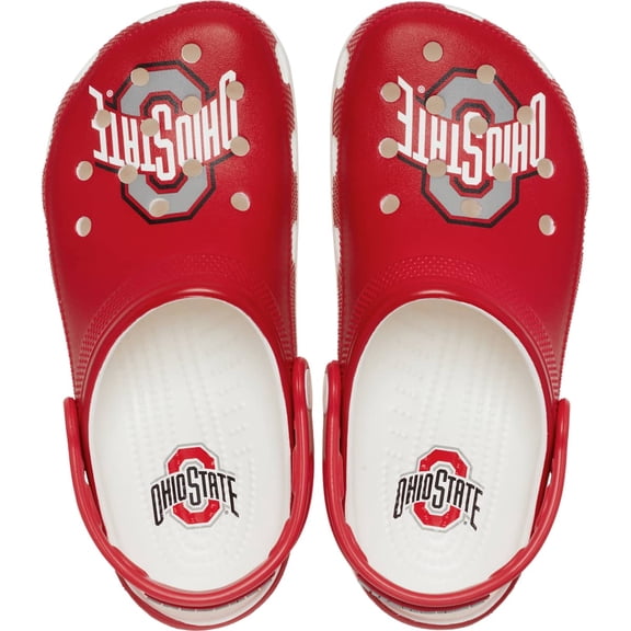 Crocs Adult Ohio State University Collegiate Classic Clogs, White, W10/M8