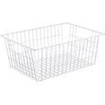 thumbnail image 5 of YBM Home Large Plastic Storage Basket (3 Pack), White 15 L x 10 W x 6 H, 5 of 12