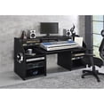thumbnail image 6 of Pemberly Row Modern Wood Music Desk with Shelves in Black Finish, 6 of 6